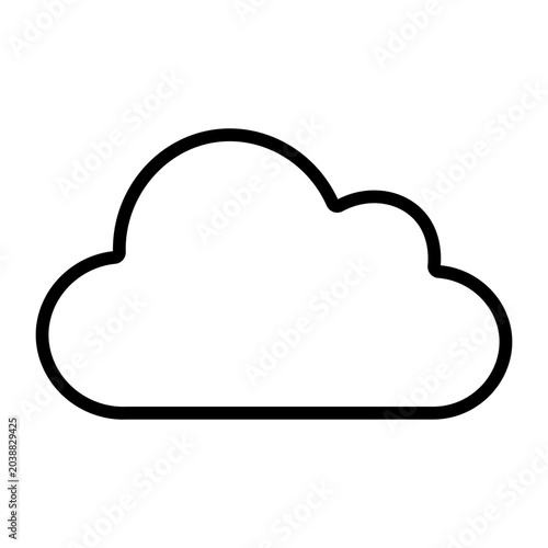 Cloud Storage Weather Line Icon