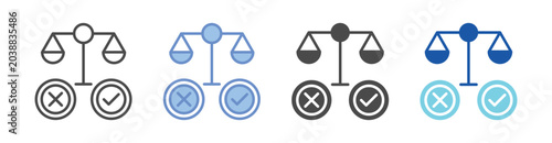 Photography Anchoring Icon Set With Multiple Styles Vector Illustration