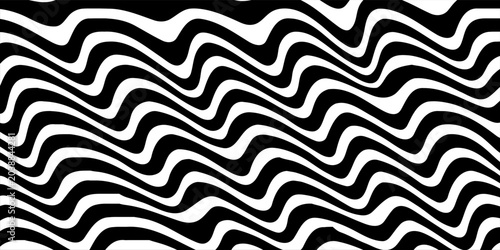 Obraz na płótnie Wave design black and white