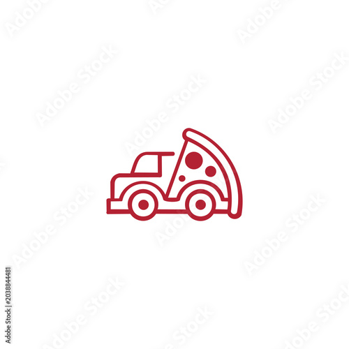 Tableau sur toile . The design cleverly fuses the silhouette of a small truck or van with a large