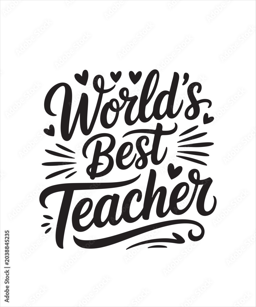 Fototapeta premium Worlds best teacher