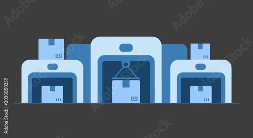 3D Printers in Factory Line.