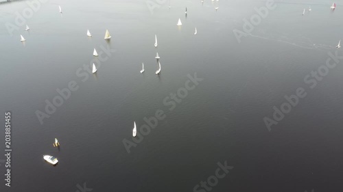 Drone shot of Palatka Fl Sailboat race