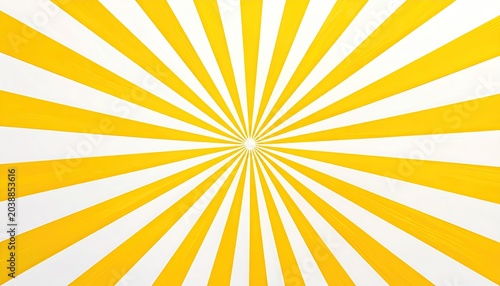 Yellow and White Sunburst Background Pattern.