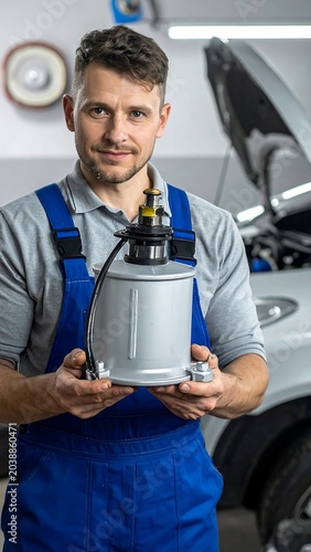 Auto Mechanic Holding Part.