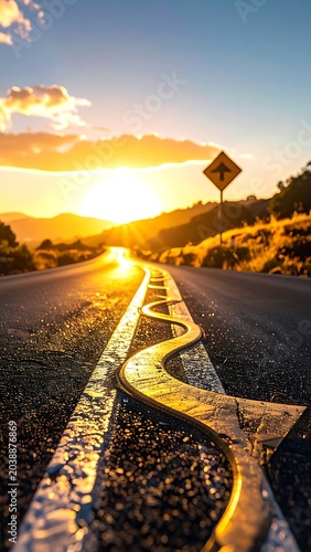Golden Highway Sunset (1)
