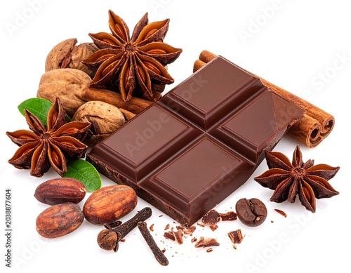 Chocolate and spices.