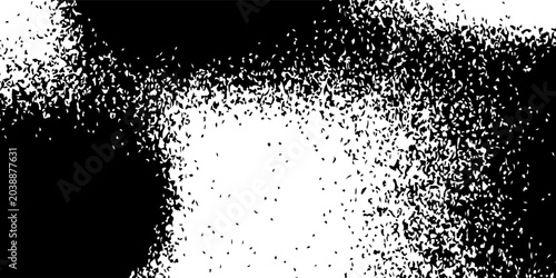 Cuadro en lienzo black overlay monochrome grungy texture on white background, vector illustration