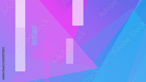 Foto Vibrant abstract neon gradient with translucent geometric bars and soft shapes, creating a futuristic tech mood with plenty of space for headlines