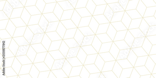 Tableau sur toile Set of 16 hexagon line seamless pattern backgrounds, vector illustration
