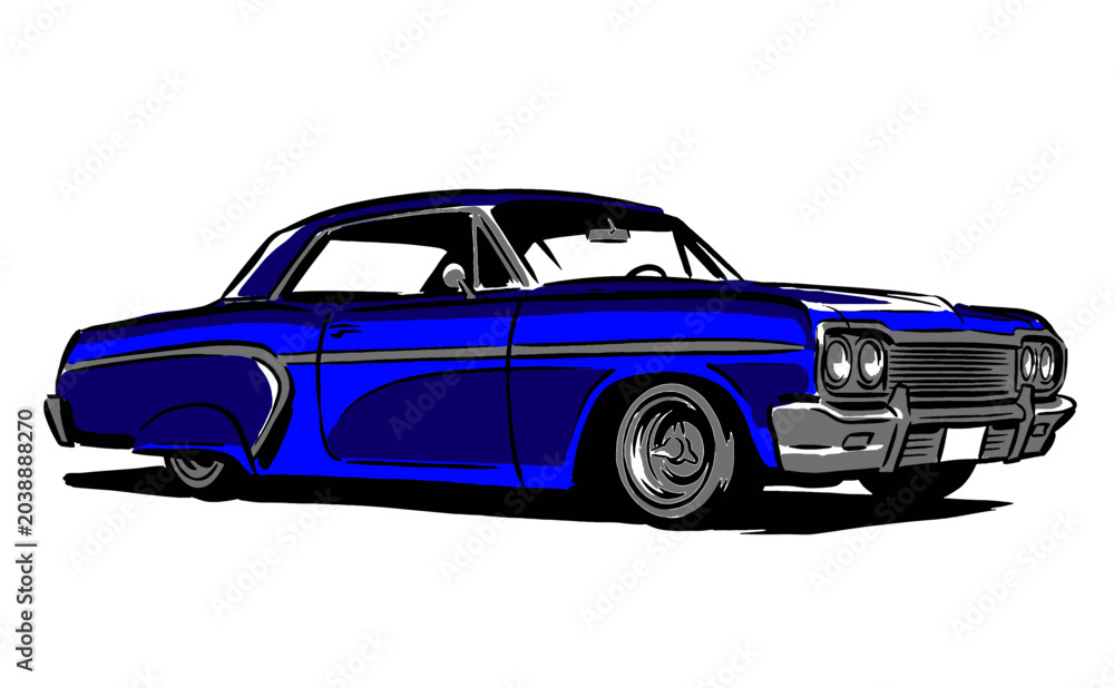 Naklejka premium Car print design for t shirt print, poster, sticker, background and other uses. Legend race. Road speed graphic print. Extreme racing. Full speed raci