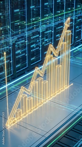Digital growth in server room