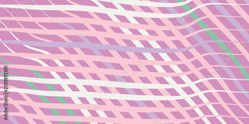 Canvas Print Abstract Pink Purple Wavy Lines Pattern Background.