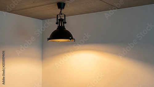 Modern Black Pendant Light Fixture with Warm Glow