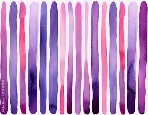 watercolor striped background with hand painted purple and pink brush strokes creating an abstract pattern