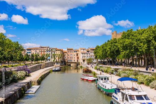 Le Canal de la Robine à Narbonne en France
