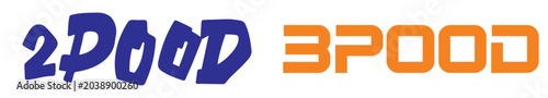 2pood and 3pood stylized text...