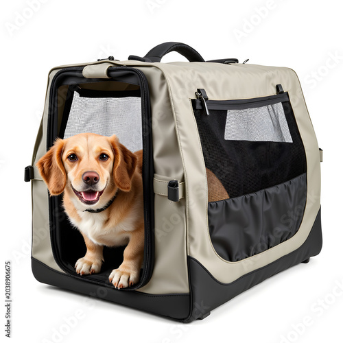 Portable ventilated pet carrier for safe summer travel with dogs