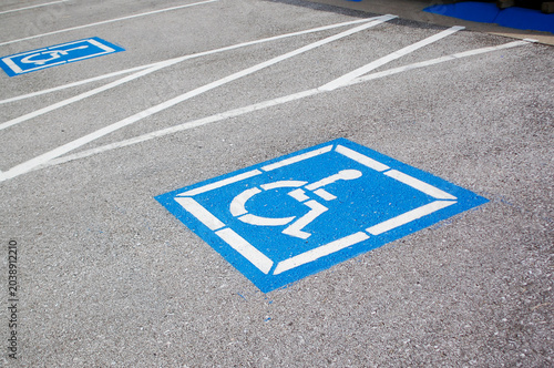 Quadro su tela Wheelchair Accessible Parking Spot
