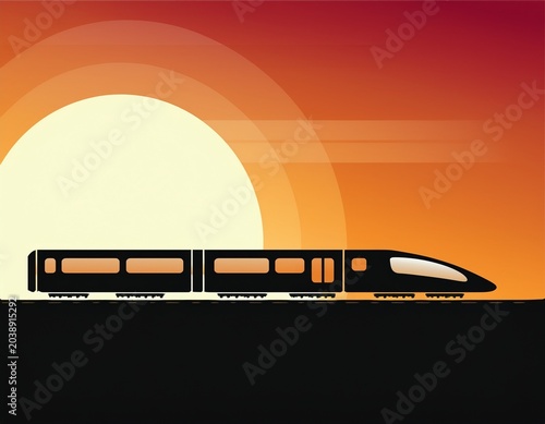 highspeed train silhouette