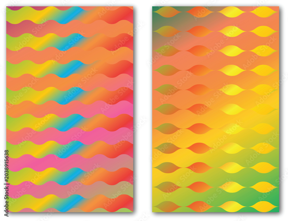 Obraz premium Vibrant abstract gradient seamless pattern line background,