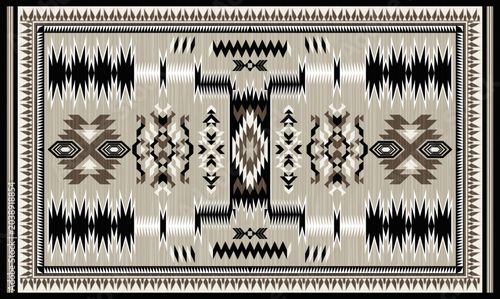 Foto Navajo storm pattern rug style vector