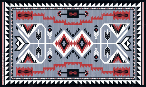 Foto Navajo storm pattern rug style vector