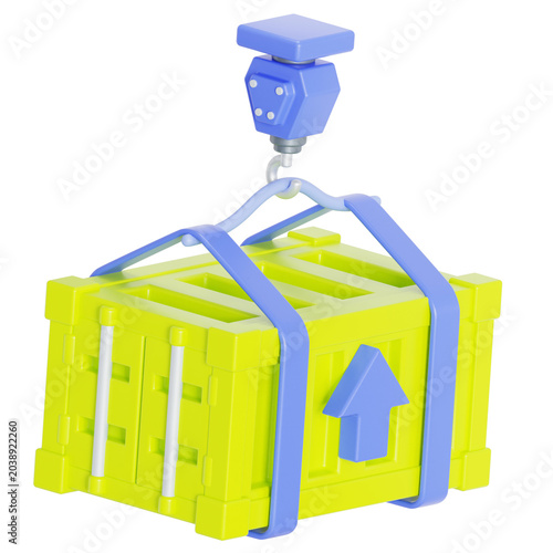 Export goods 3D illustration