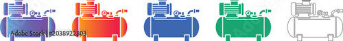 Air Compressor Tank Vector Icons