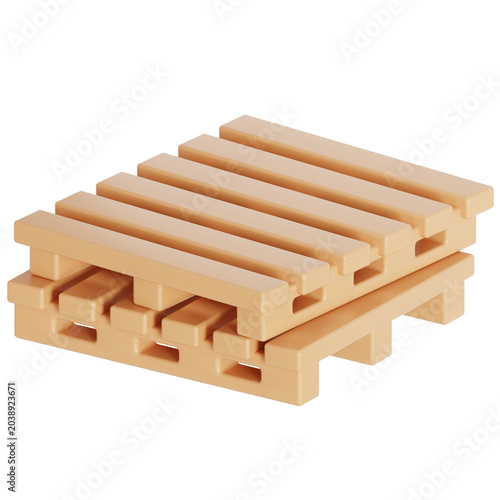 Package pallet 3D illustration