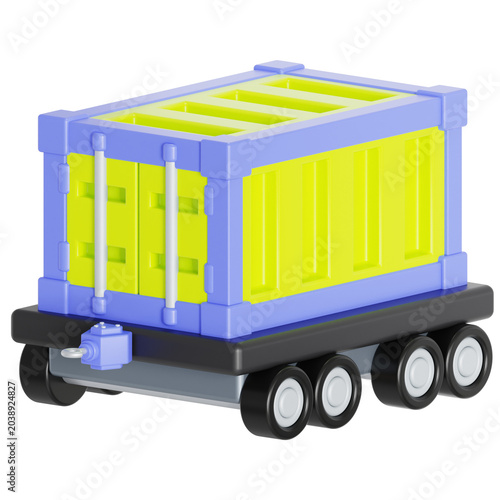 Wagon 3D illustration