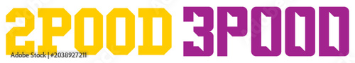 2pood and 3pood stylized text...