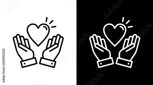 Foto Kindness Black White Icon Set Design