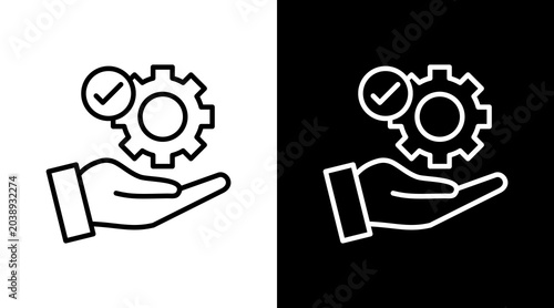 Foto Responsibility Black White Icon Set Design