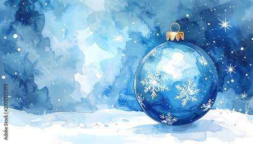 Blue festive ornament