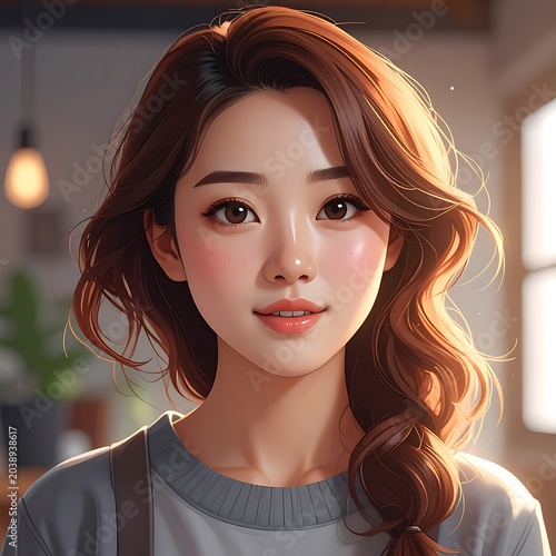 Gentle portrait, natural