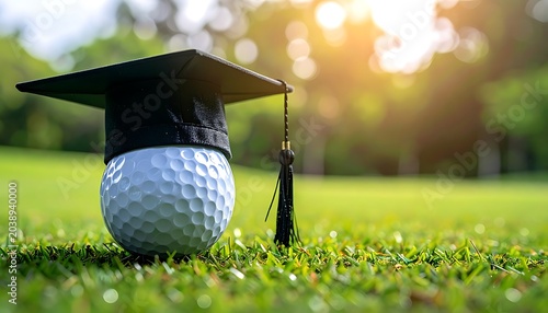Golf ball graduation cap (1)