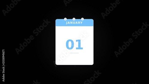 New Year Calendar Change Animation for Seasonal Promotions