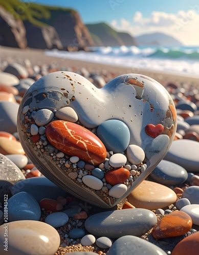 Heart shaped rock art