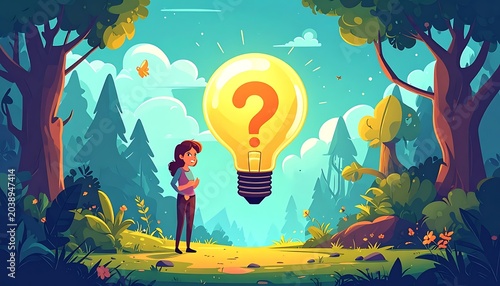 Nature idea light bulb