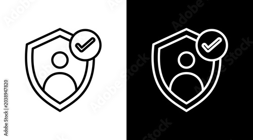Фотография Authentic Black White Icon Set Design