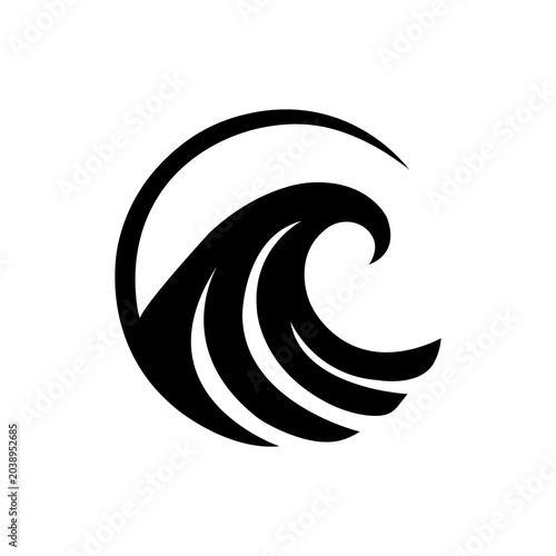 Abstract black and white spiral swirl vector background design with wave pattern and curved shapes art wallpaper concept illustration