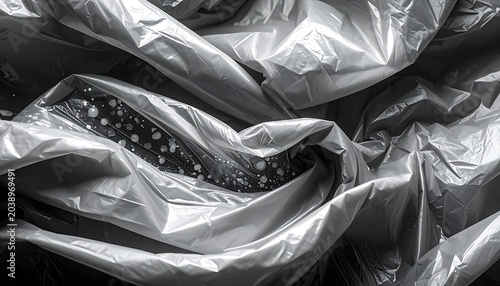 Crinkled plastic bundle