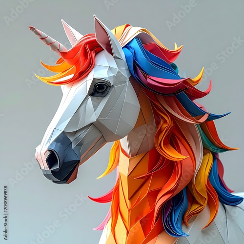 Geometric Rainbow Horse