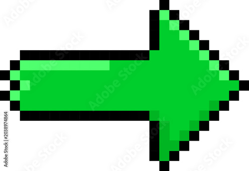 Pixel Art 8bit Arcade UI Buttons Arrow Gaming Controller Video Game Item