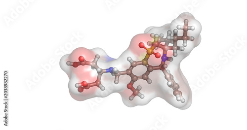 Tableau sur toile Linerixibat, gastroenterology drug / ileal bile acid transporter inhibitor for p