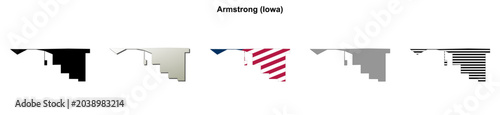 Photos Armstrong (Iowa) blank outline map set