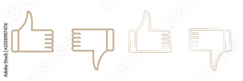 Canvas Print like and dislike symbols for social media feedback