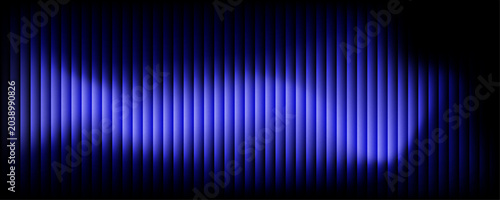 Tableau sur toile Blue Neon Gradient Audio Wave Abstract Background