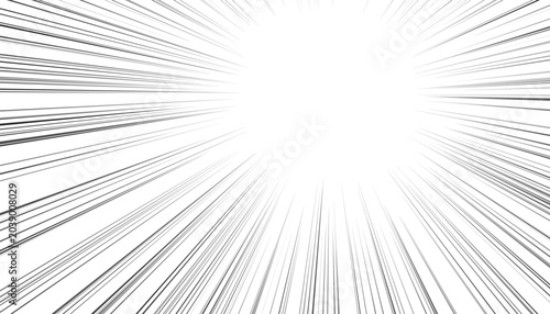 Fotografía Abstract radial lines emanating from a bright white light source